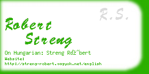 robert streng business card